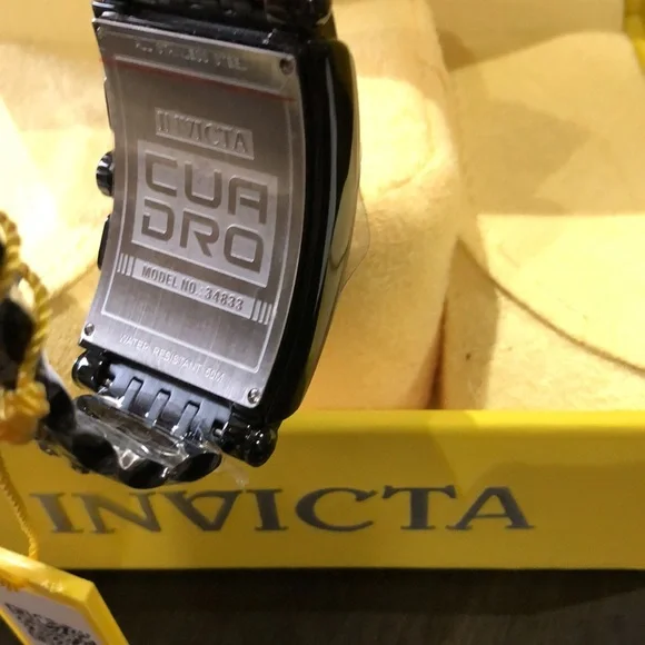 Invicta Cuadro watch Quartz multifunction black dial watch with box & outer box - Picture 8 of 14
